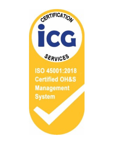 Chris-obrien-accreditation-icg-yellow Yellow QA logo for ISO 45001:2018
